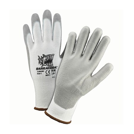 Pip Seamless Knit HPPE Blended Glove with Polyurethane Coated Flat Grip on Palm & Fingers, 12PK 713HGWU/M